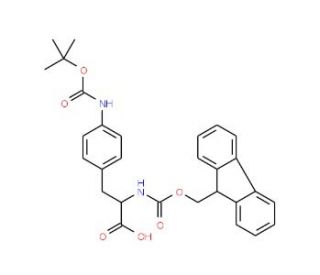 Fmoc-L-Phe(4-NHBoc)-OH (CAS 174132-31-1) - chemical structure image