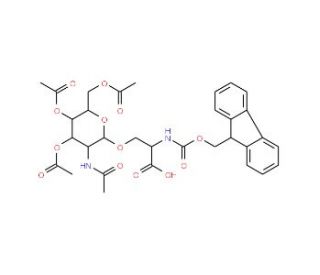 Fmoc-L-Ser(alpha-D-GalNAc(Ac)3)-OH (CAS 120173-57-1) - chemical structure image