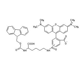FMOC-Lys(5/6-TAMRA)-OH - chemical structure image 