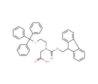 Fmoc-N-[2-(tritylmercapto)ethyl]-Gly-OH (CAS 882847-27-0) - chemical structure image