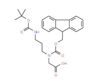 Fmoc-N-(3-Boc-aminopropyl)-Gly-OH (CAS 143192-31-8) - chemical structure image
