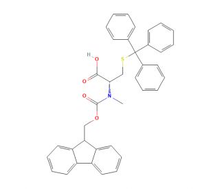 Fmoc-N-Me-Cys(Trt)-OH (CAS 944797-51-7) - chemical structure image