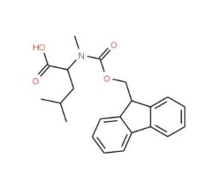 Fmoc-Nalpha-methyl-D-leucine (CAS 103478-63-3) - chemical structure image