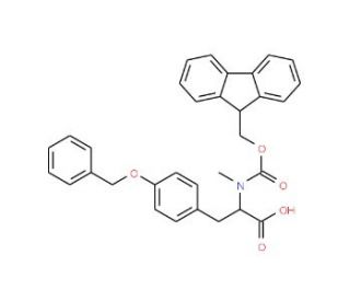 Fmoc-Nalpha-methyl-O-benzyl-L-tyrosine (CAS 428868-52-4) - chemical structure image