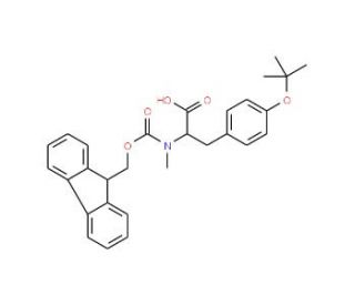 Fmoc-Nalpha-methyl-O-t-butyl-L-tyrosine (CAS 133373-24-7) - chemical structure image