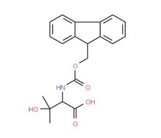 Fmoc-(R)-2-amino-3-hydroxy-3-methylbutanoic acid - chemical structure image