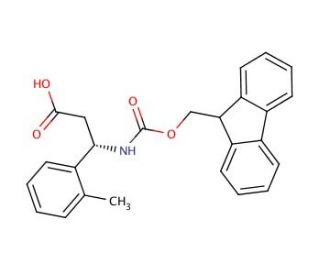 Fmoc-(R)-3-amino-3-(2-methylphenyl)propionic acid (CAS 507472-27-7) - chemical structure image