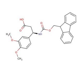 Fmoc-(R)-3-amino-3-(3,4-dimethoxyphenyl)propionic acid (CAS 511272-40-5) - chemical structure image