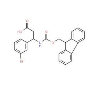 Fmoc-(R)-3-amino-3-(3-bromophenyl)propionic acid (CAS 517905-85-0) - chemical structure image