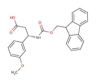Fmoc-(R)-3-amino-3-(3-methoxyphenyl)propionic acid (CAS 511272-32-5) - chemical structure image