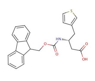 Fmoc-(R)-3-amino-3-(3-thienyl)propionic acid (CAS 511272-46-1) - chemical structure image