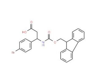 Fmoc-(R)-3-amino-3-(4-bromophenyl)propionic acid (CAS 220498-04-4) - chemical structure image