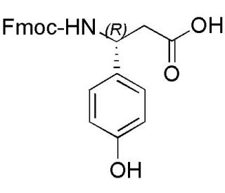 Fmoc-(R)-3-amino-3-(4-hydroxyphenyl)propionic acid (CAS 511272-36-9) - chemical structure image