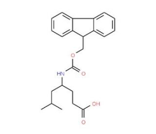Fmoc-(R)-4-amino-6-methyl-heptanoic acid (CAS 269078-75-3) - chemical structure image