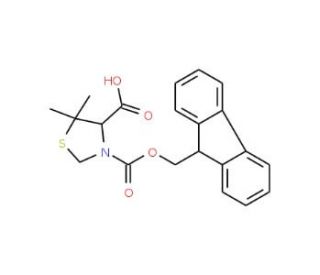 Fmoc-(R)-5,5-dimethyl-1,3-thiazolidine-4-carboxylic acid (CAS 753030-79-4) - chemical structure image