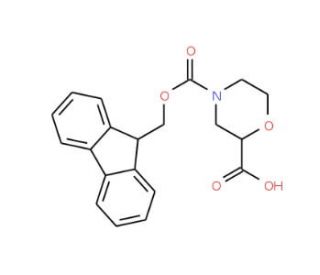 Fmoc-(R,S)-2-carboxymorpholine (CAS 312965-04-1) - chemical structure image