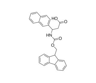 Fmoc-(R,S)-3-amino-3-(2-naphthyl)propionic acid (CAS 269078-81-1) - chemical structure image
