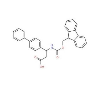 Fmoc-(R,S)-3-amino-3-(biphenyl)propionic acid (CAS 269078-79-7) - chemical structure image