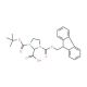 Fmoc-(R,S)-Boc-imidazolidine-2-carboxylic acid (CAS 207129-12-2) - chemical structure image