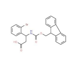 Fmoc-(S)-3-amino-3-(2-bromophenyl)propionic acid (CAS 507472-17-5) - chemical structure image