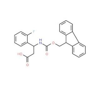 Fmoc-(S)-3-amino-3-(2-fluorophenyl)propionic acid (CAS 507472-13-1) - chemical structure image
