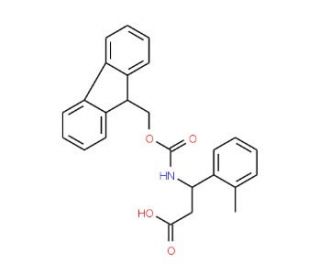Fmoc-(S)-3-amino-3-(2-methylphenyl)propionic acid (CAS 501015-26-5) - chemical structure image