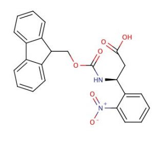 Fmoc-(S)-3-amino-3-(2-nitrophenyl)propionic acid (CAS 507472-25-5) - chemical structure image