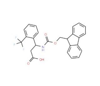 Fmoc-(S)-3-amino-3-(2-trifluoromethylphenyl)propionic acid (CAS 507472-19-7) - chemical structure image