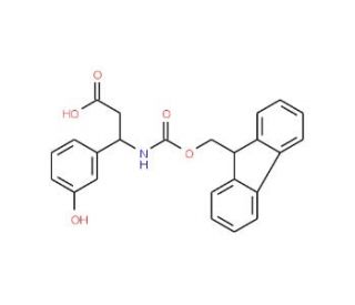 Fmoc-(S)-3-amino-3-(3-hydroxyphenyl)propionic acid (CAS 501015-32-3) - chemical structure image