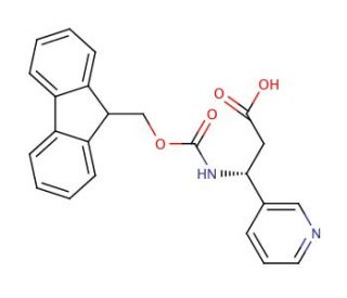 Fmoc-(S)-3-amino-3-(3-pyridyl)propionic acid (CAS 507472-06-2) - chemical structure image