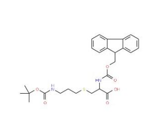 Fmoc-S-Boc-3-aminopropyl-L-cysteine (CAS 173963-91-2) - chemical structure image