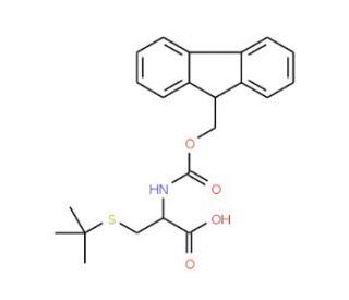 Fmoc-S-tert-butyl-D-cysteine (CAS 131766-22-8) - chemical structure image