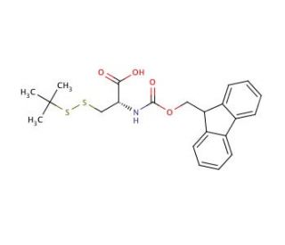 Fmoc-S-tert-butylthio-D-cysteine (CAS 501326-55-2) - chemical structure image
