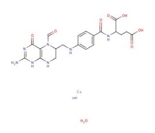 Folinic acid calcium salt (CAS 1492-18-8) - chemical structure image