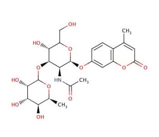 Fuc1-&alpha;-3GlcNAc1-b-4MU (CAS 383160-12-1) - chemical structure image