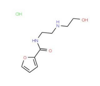 Furan-2-carboxylic acid [2-(2-hydroxy-ethylamino)-ethyl]-amide hydrochloride - chemical structure image