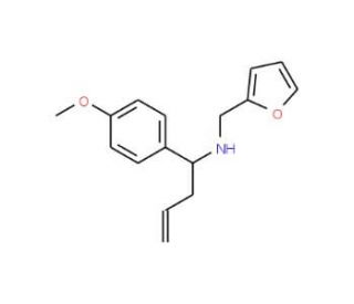 Furan-2-ylmethyl-[1-(4-methoxy-phenyl)-but-3-enyl]-amine (CAS 340025-61-8) - chemical structure image
