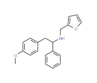Furan-2-ylmethyl-[2-(4-methoxy-phenyl)-1-phenyl-ethyl]-amine (CAS 436087-18-2) - chemical structure image