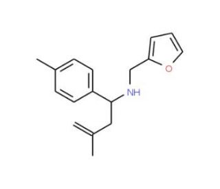 Furan-2-ylmethyl-(3-methyl-1-p-tolyl-but-3-enyl)-amine (CAS 436087-19-3) - chemical structure image