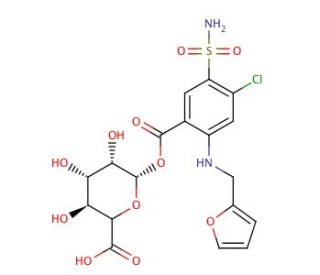 Furosemide Acyl-&beta;-D-glucuronide (CAS 72967-59-0) - chemical structure image