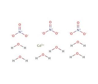 Gadolinium(III) nitrate hexahydrate (CAS 19598-90-4) - chemical structure image