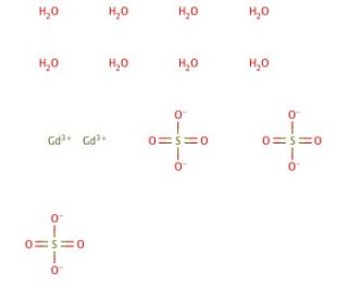 Gadolinium(III) sulfate octahydrate (CAS 13450-87-8) - chemical structure image