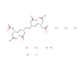 Gadolinium triethylenetetraminehexaacetate trisodium salt pentahydrate - chemical structure image