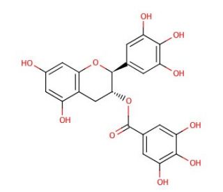 (&minus;)-Gallocatechin gallate (CAS 4233-96-9) - chemical structure image