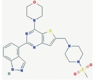 GDC-0941 (CAS 957054-30-7) - chemical structure image