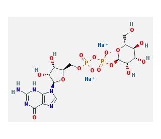 GDP-D-mannose (CAS 3123-67-9) - chemical structure image