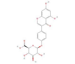 Genistein 4&prime;-&beta;-D-Glucuronide - chemical structure image