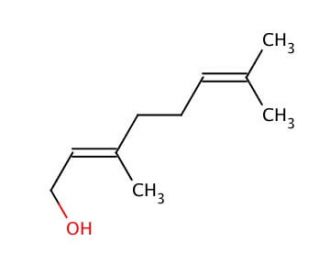 Geraniol (CAS 106-24-1) - chemical structure image