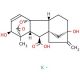 Gibberellic acid potassium salt (CAS 125-67-7) - chemical structure image