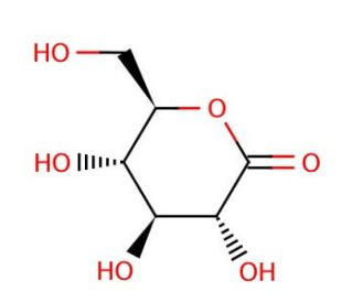 Gluconolactone (CAS 90-80-2) - chemical structure image